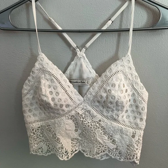 Abercrombie & Fitch White Lace crop top - Picture 5 of 7